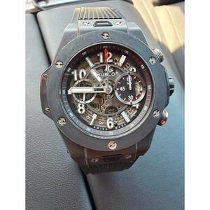 Hublot Big Bang Unico Black Magic Ceramic 45mm Watch 411.CI.1170.RX + 5 Straps